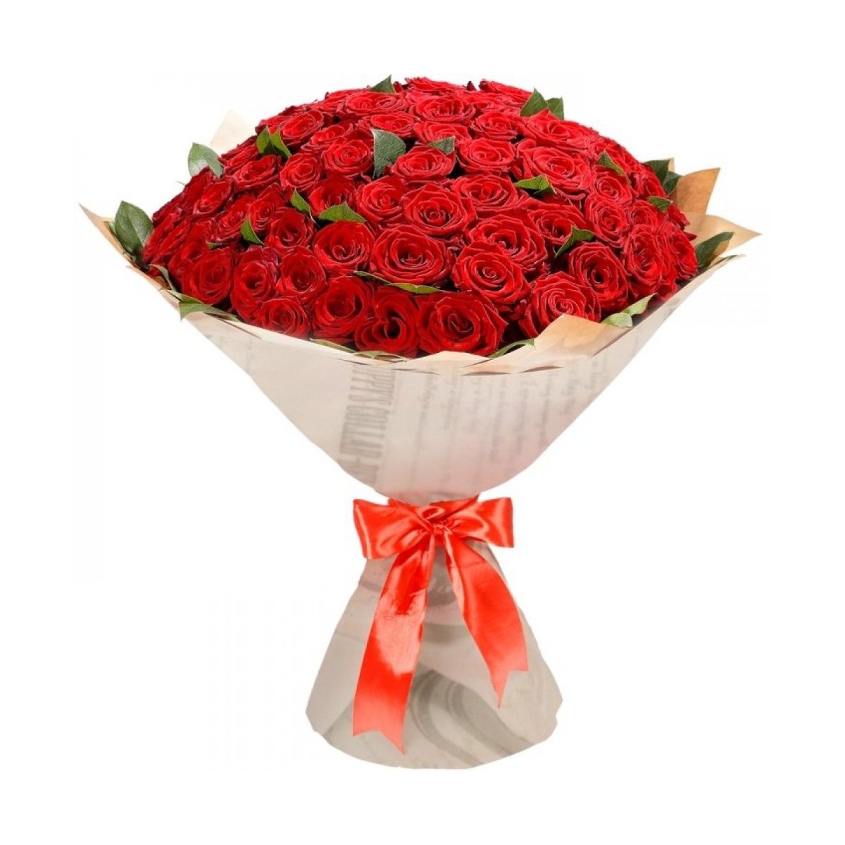 Букет из красных роз (101роза)